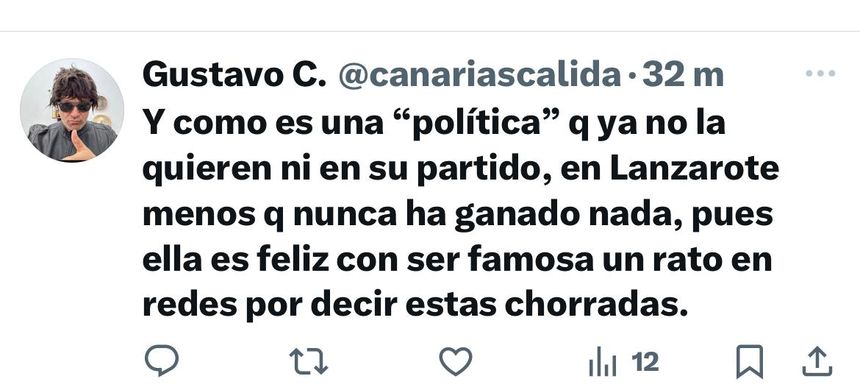 Segundo mensaje de Cruz Saavedra de este sábado