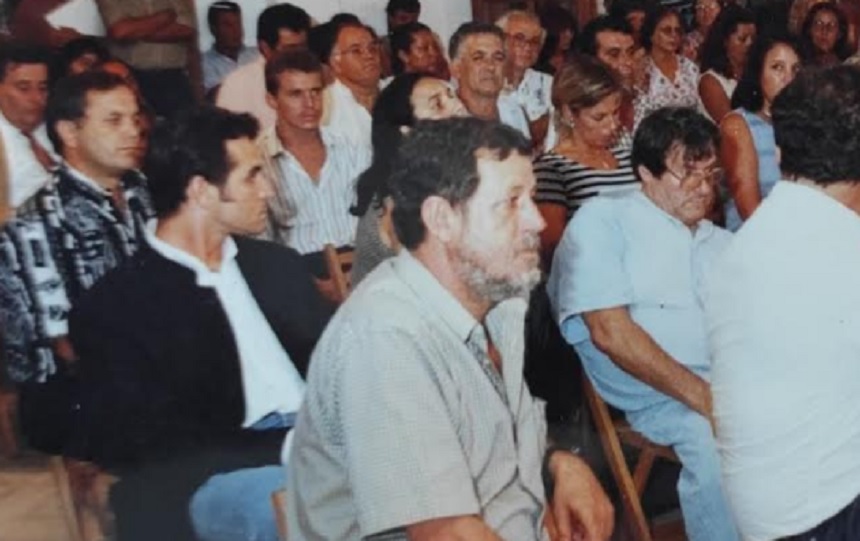 Andrés Fuentes en una reunión del PSOE en Lanzarote.