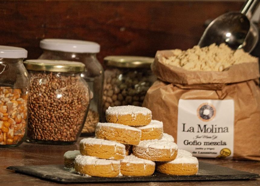 Productos para la elaboración del gofio.