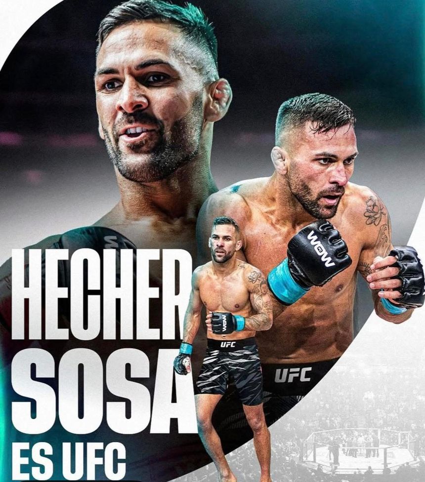 Cartel distribuido por las redes sobre la consolidación del luchador canario en la UFC.