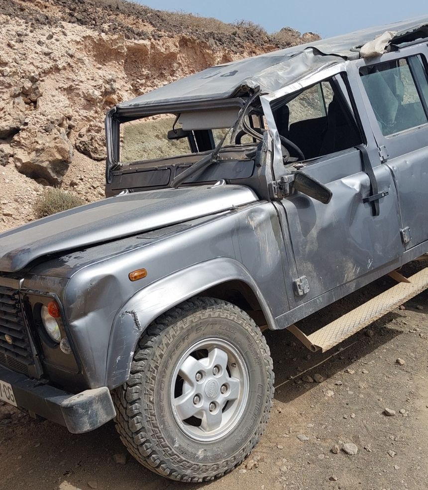 Así quedó el todoterreno tras el accidente