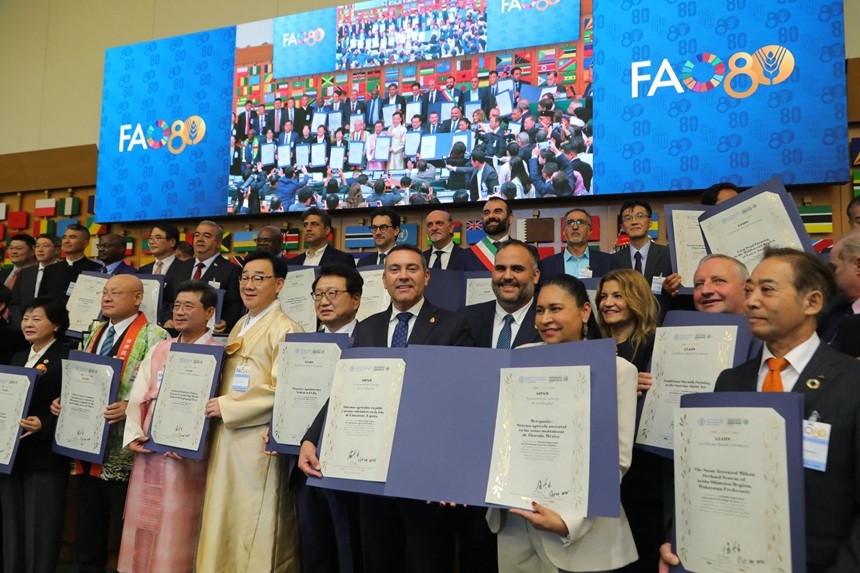 Lanzarote recibe en Roma la distinción SIPAM de la FAO