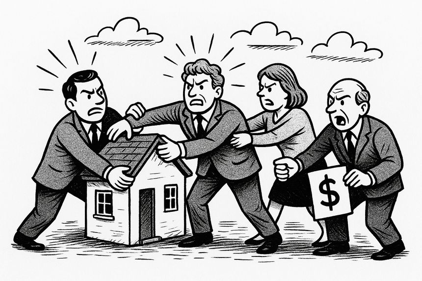 Discusión por una herencia.