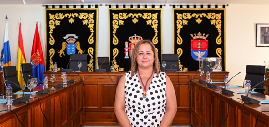 La concejal socialista el día de su toma de posesión.