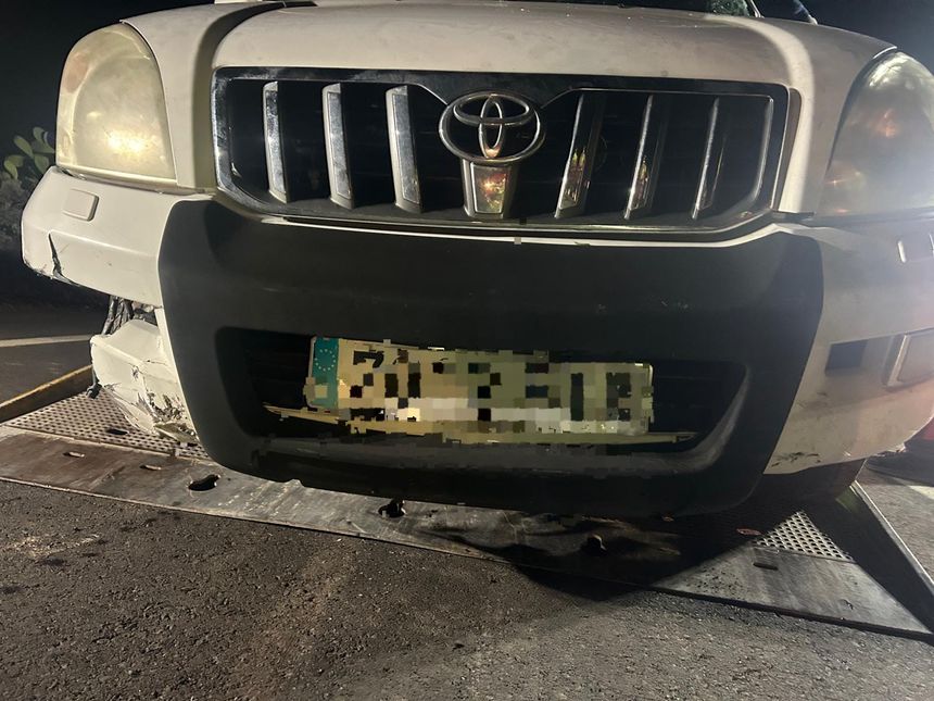 Imagen del vehículo siniestrado.