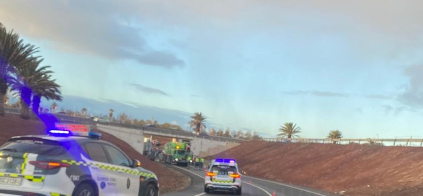 Imagen ya de día de la actuación que se tuvo que realizar.