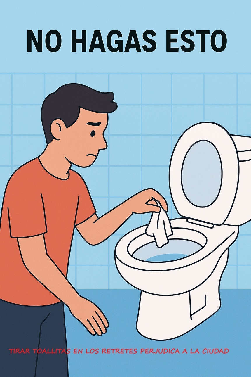 No tirar toallitas