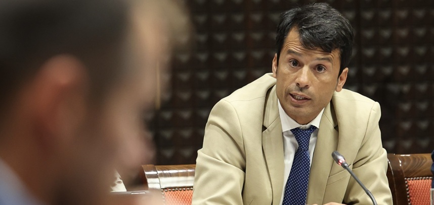 Marcos Bergaz (PSOE) en Comisión parlamentaria de Transición Ecológica