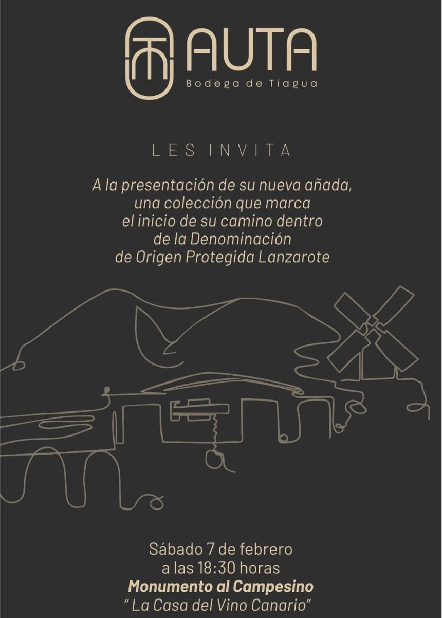 Cartel de la invitación a la presentación de la añada.