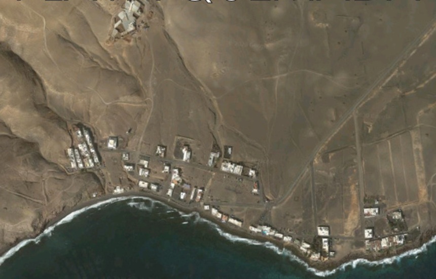 Imagen aérea de Playa Quemada.