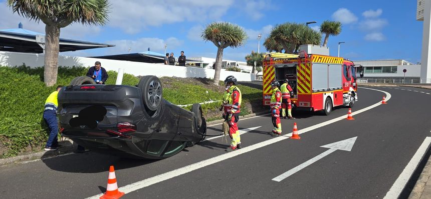 Momento de la actuación de los bomberos del Consorcio