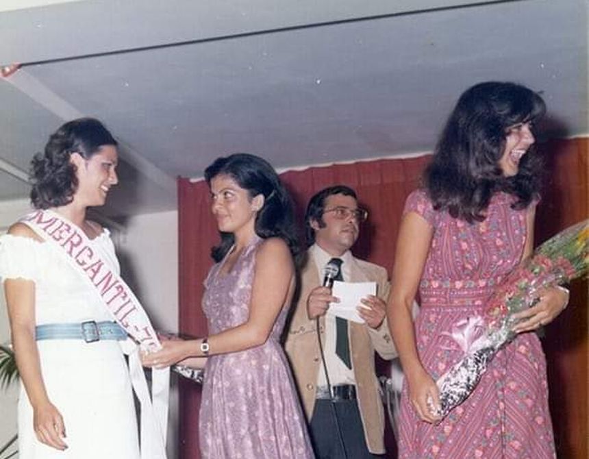 Ángel Ascensión haciendo de presentador en una imagen de su etapa como presidente del Mercantil