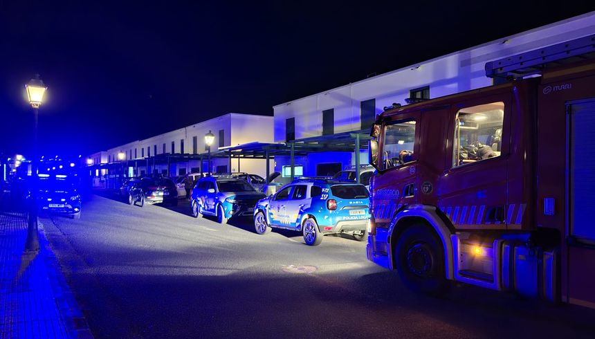 Imagen de la calle de Playa Blanca en la que se produjo el primer incendio