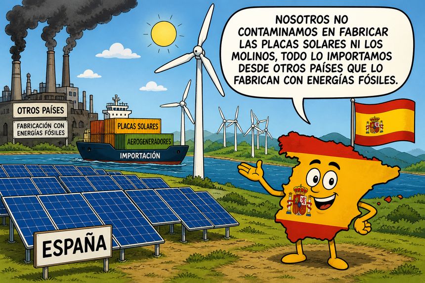 Placas solares y molinos