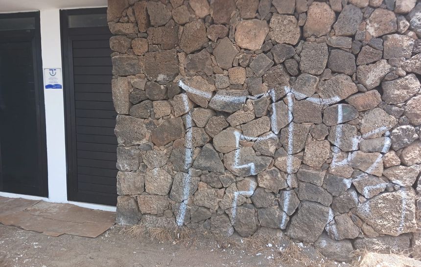 Pintada que se borró cuando se reformaron los baños