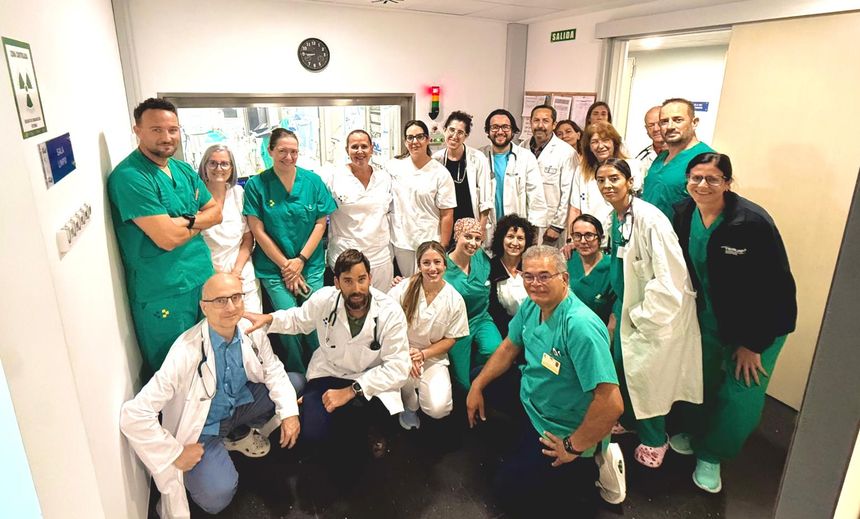 El equipo de cardiología del hospital de Lanzarote.