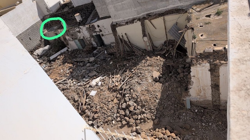 Así está la zona tras el derribo del inmueble anterior.