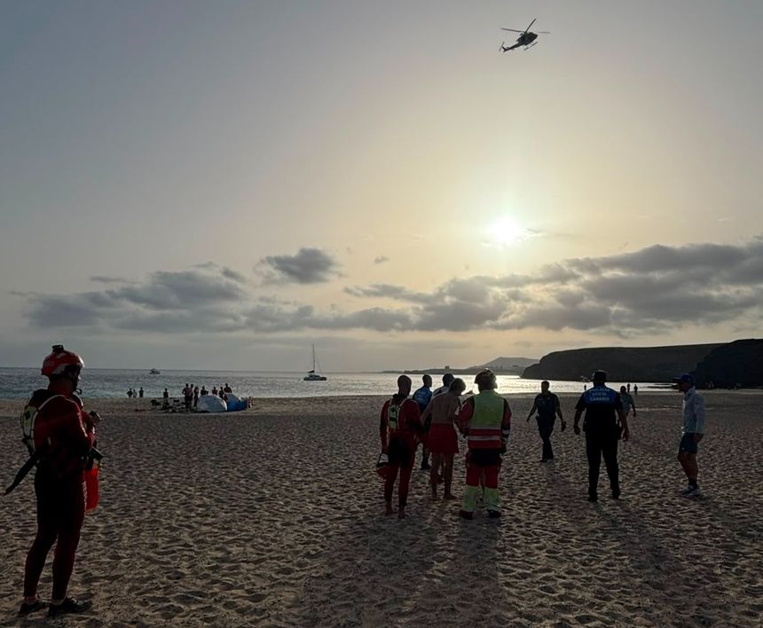En el rescate también participó el helicóptero